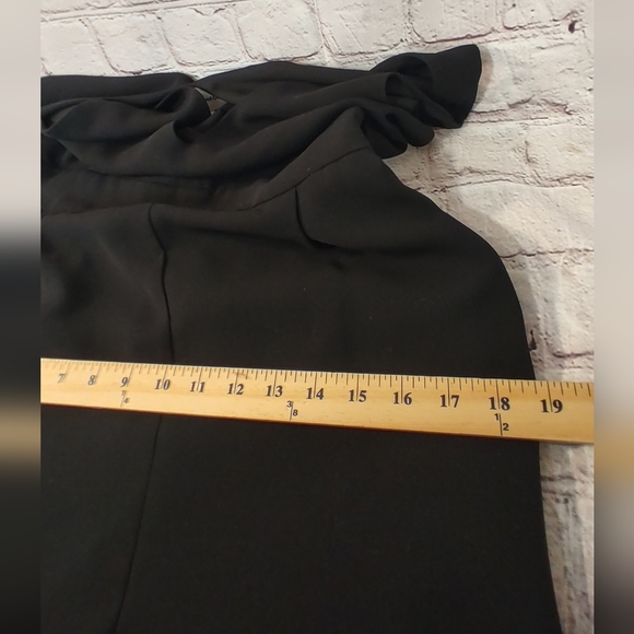 Frank & Oak Flowy Wide Leg Black V Neck Jumpsuit M - Picture 12 of 12